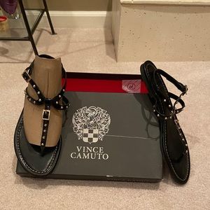 Black ankle strap sandals